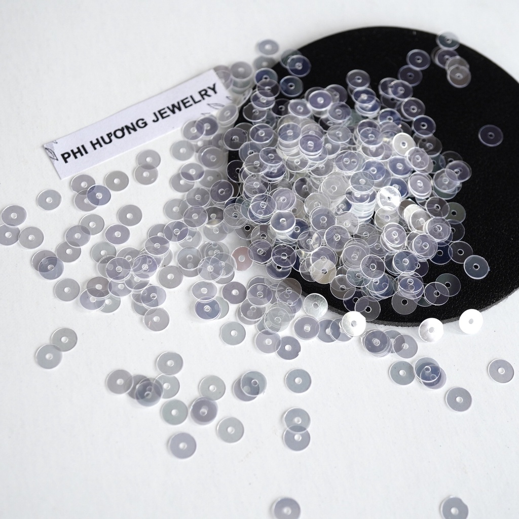 10gr 20gr kim sa vảy cá thẳng 5mm đủ màu đính kết trang trí quần áo, đầm váy dạ hội, áo dài, áo cưới