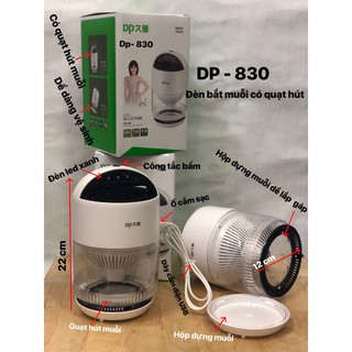 ĐÈN BẮT MŨI DIỆT CÔN TRÙNG CÓ QUẠT HÚT DP830