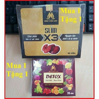 Tặng 1 hộp detox - giảm cân đông y mộc linh x3 chính hãng
