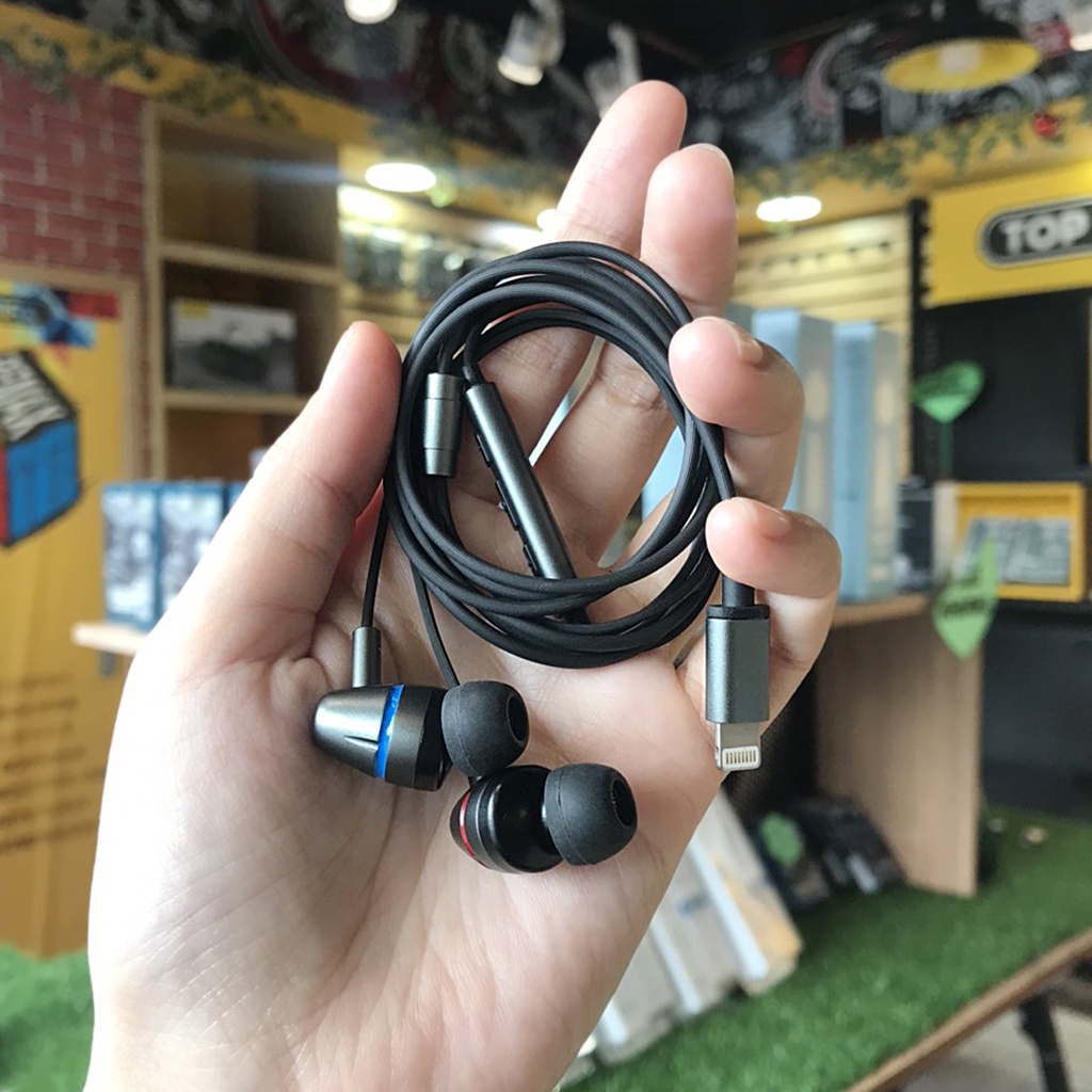 Tai Nghe Có Dây Cho lP Tai Nghe Nhét Tai Bass Mạnh Có Micro - Remax Việt Nam RM-660i - Bảo Hành 12 Tháng