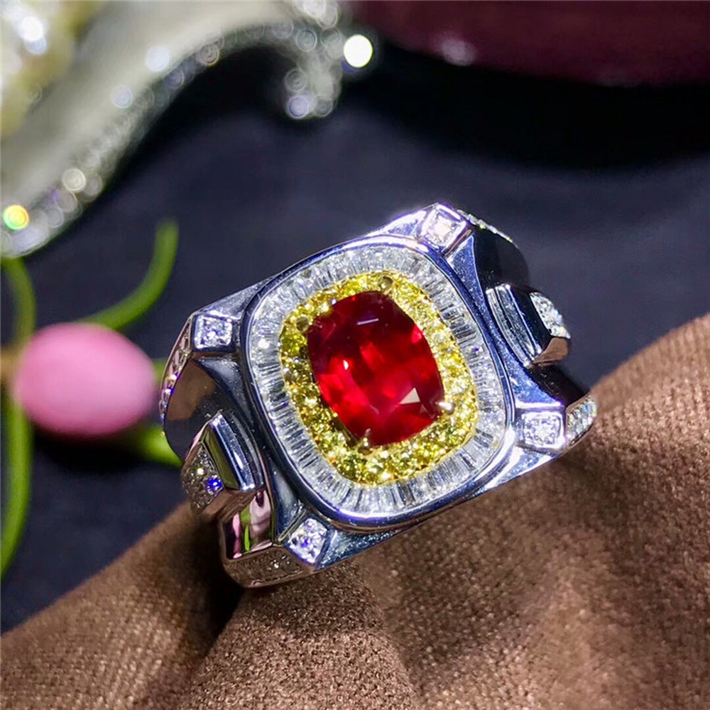 Nhẫn đính kim cương giả sang trọng cho nam nữ