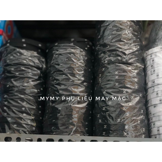 Nhãn dệt size Trắng Đen