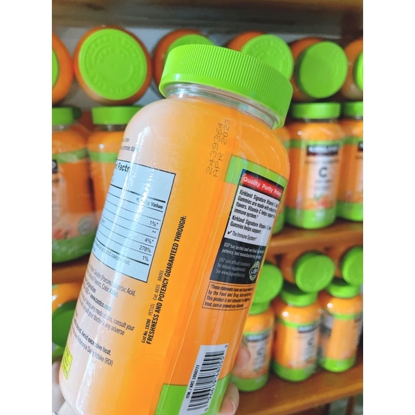 Kẹo dẻo bổ sung Tăng sức đề kháng, chống oxy hóa Vitamin C Kirkland Adult Gummies C 250mg hộp 180 viên của Mỹ