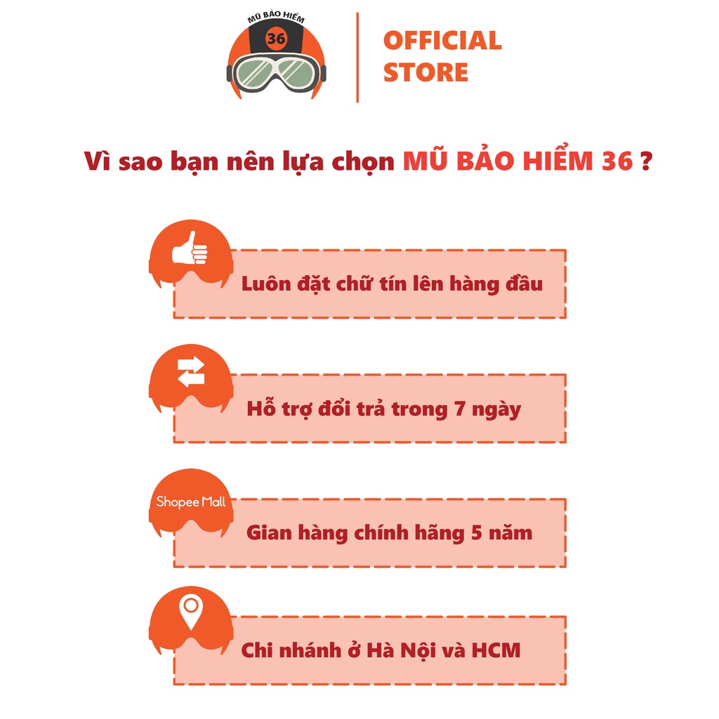 Mũ bảo Hiểm nửa đầu 1/2 ANDES 139 chính hãng có kính ẩn - Tháo Được Lót/Giấu Kính