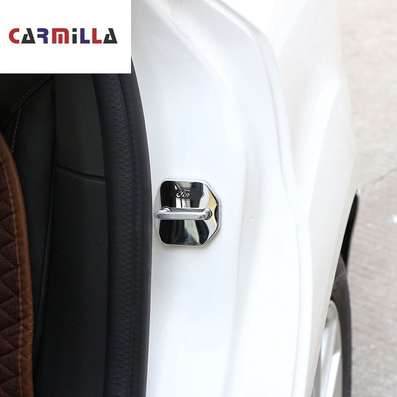 Bộ 5 nắp gắn cửa xe hơi bằng thép không gỉ chuyên dụng cho Ford Ecosport 2013-2017