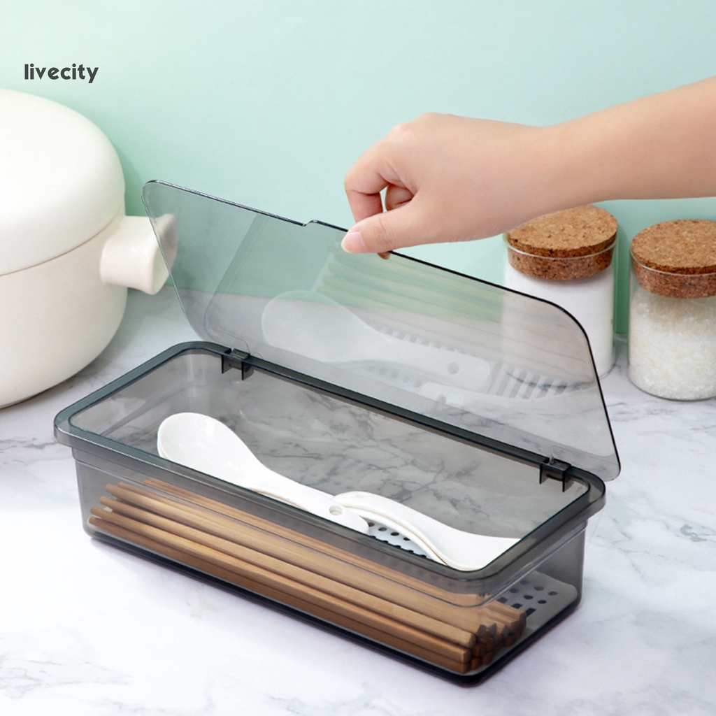 Khay Đựng Muỗng Nĩa Bằng Thép Không Mùi Tiện Dụng Cho Nhà Bếp