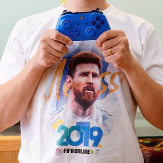 Áo phông cotton nam hàng chất lượng cao cấp in hình cầu thủ bóng đá messi