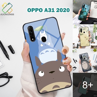 Ốp lưng kính OPPO A31 2020 in 3D hìnhTotoro ngộ nghĩnh