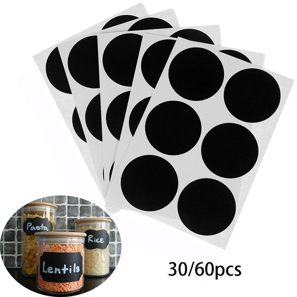 LANFY Set 30 / 60 Nhãn Tròn Ghi Tên Cho Hũ Gia Vị