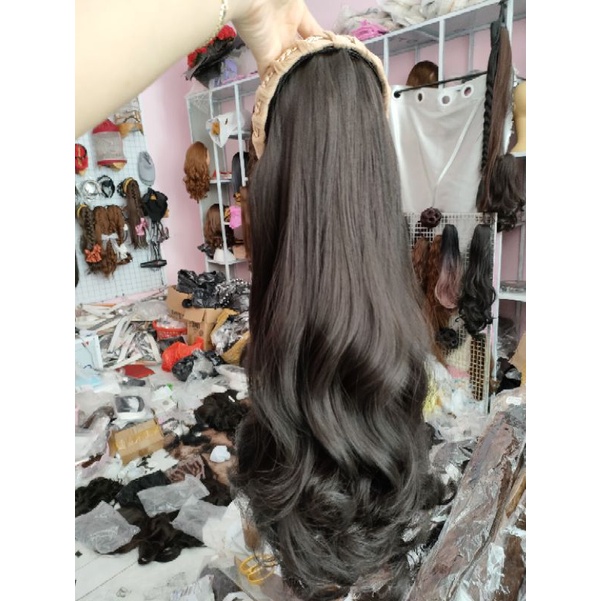 tóc giả cài băng đó kèm kiu xoăn