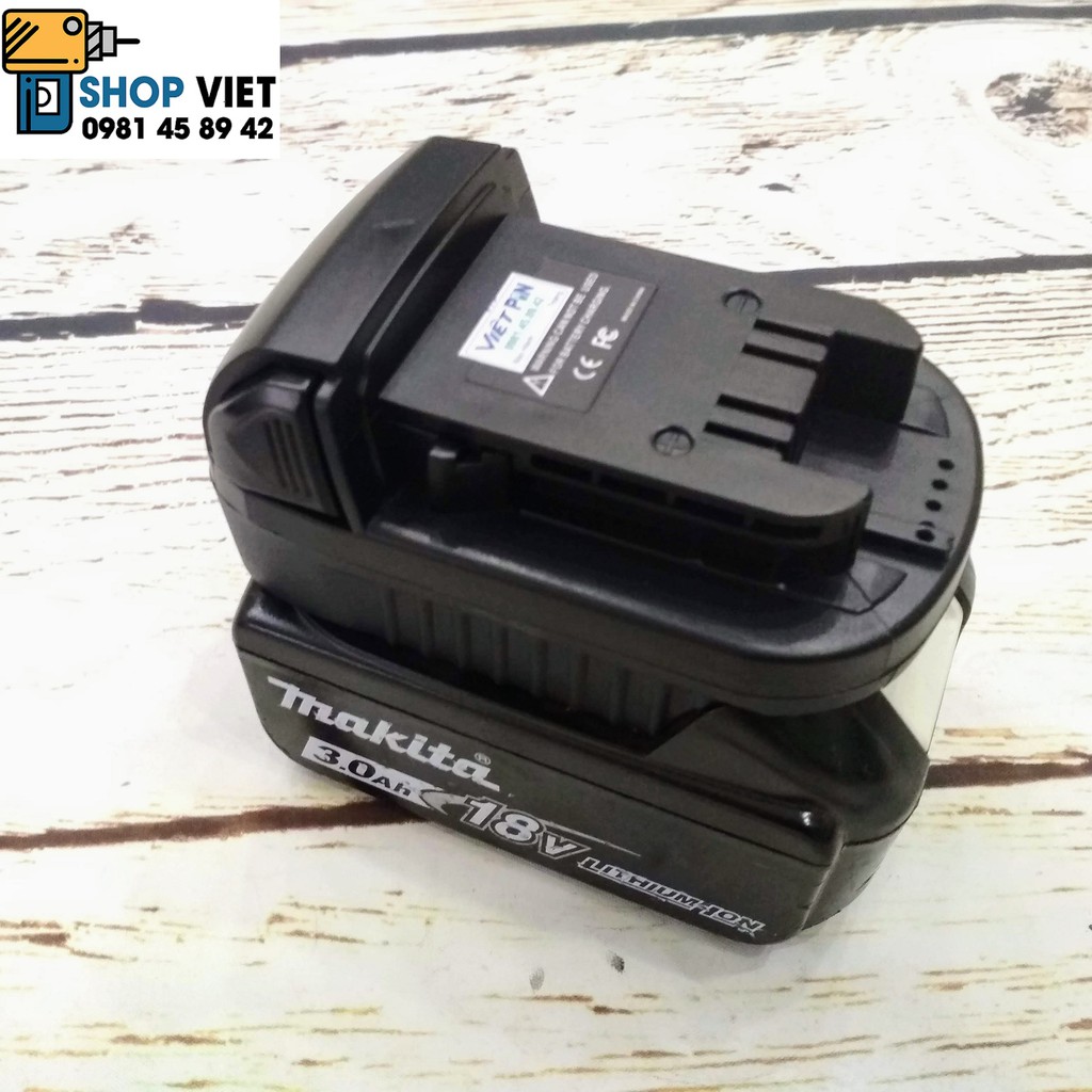 SV Đế chuyển pin Makita 18V thành pin Milwaukee 18V