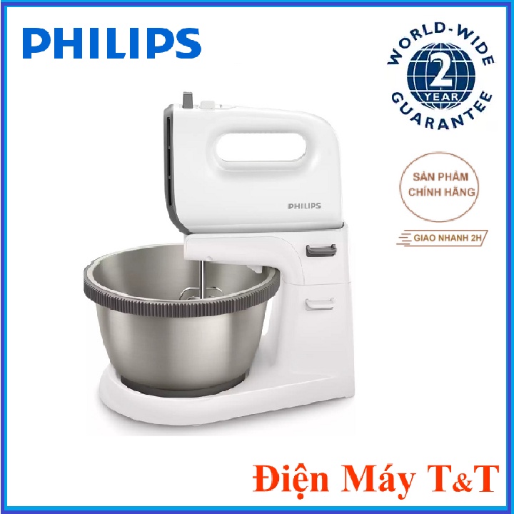 Máy đánh trứng để bàn Philips HR3750 - Hàng chính hãng ( mẫu mới năm 2021 )