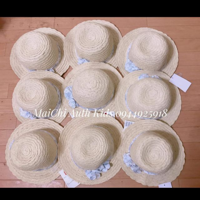 Mũ bèo nơ xanh hm