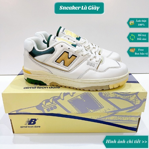 Giày Sneaker NB550 | NewBalance 550 x Amie Dore Leon Natural Green [Bản Cao Cấp]