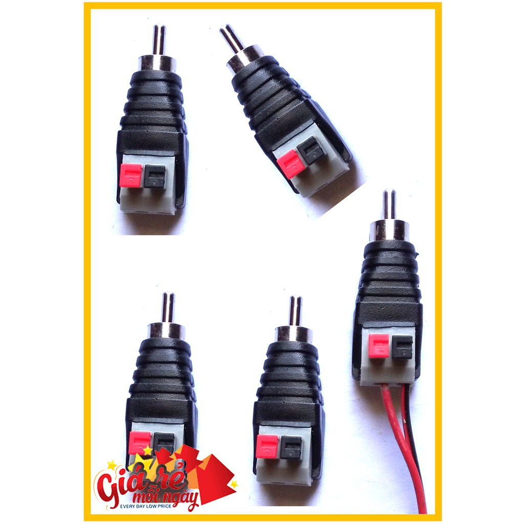 Đầu bông sen AV ra dây Loa âm thanh - Giắc Audio - Dây Loa tín hiệu âm thanh D3.5m