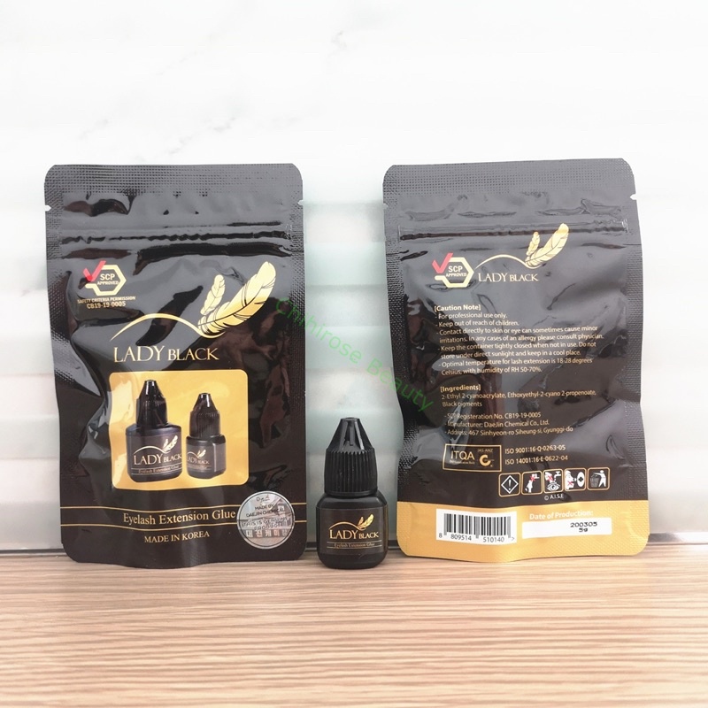 Keo nối mi Lady Black 5ml không cay nóng