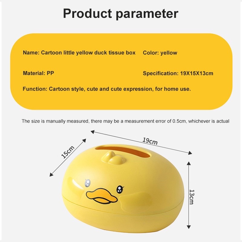 Hộp Đựng Khăn Giấy Cửa nhà Để đựng Bàn Hình Vịt Dễ Thương Hộp giấy khăn bàn giấy thương