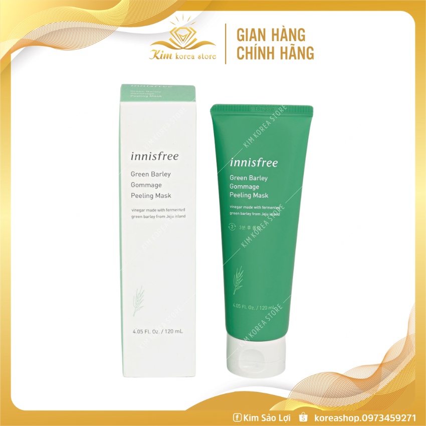 Tẩy da chết lúa mạch Innisfree Green Barley Gommage Peeling Mask nhẹ dịu cho mọi loại da