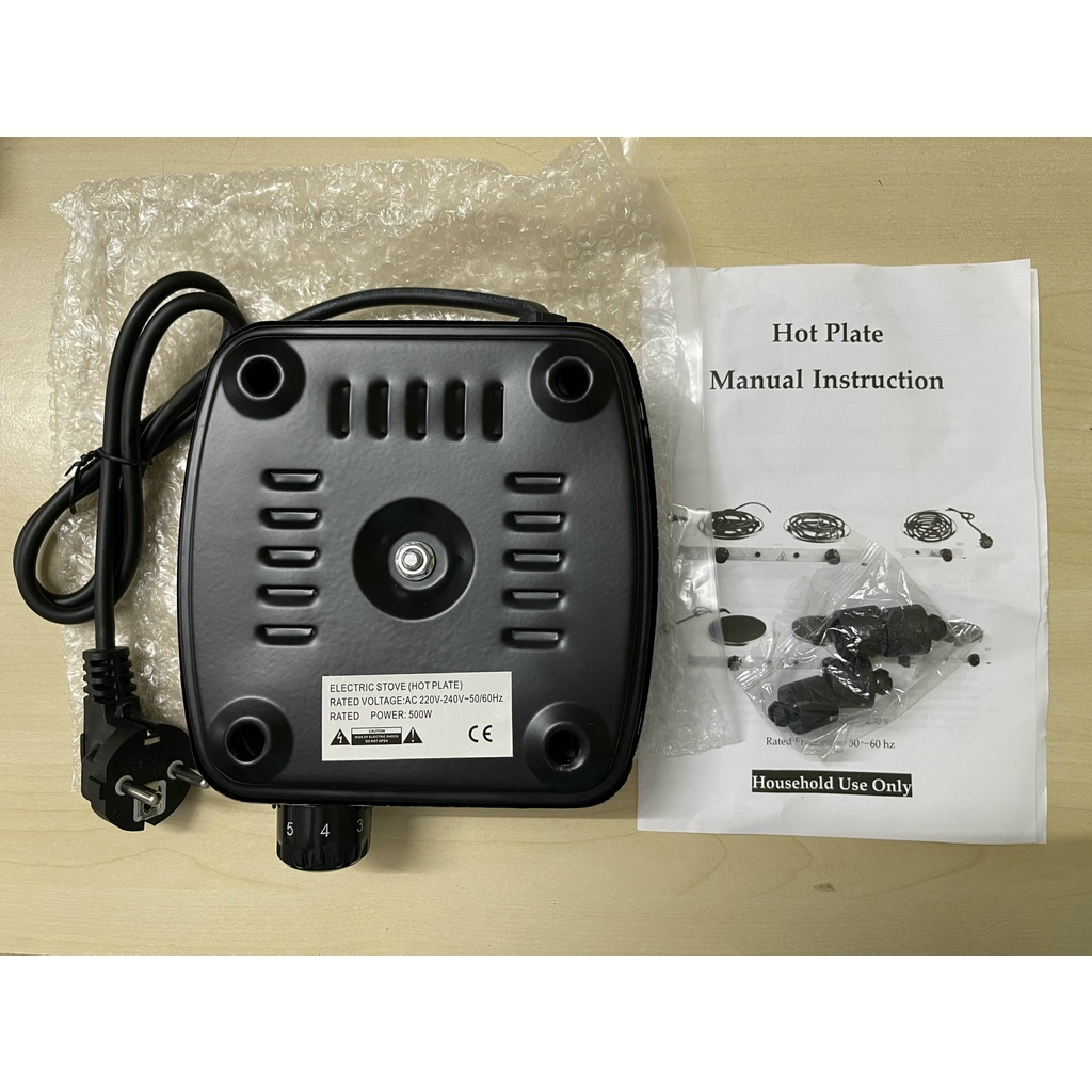 Bếp điện mini đa năng không kén nồi. 500W,220V. Có 4 nút chân kèm theo