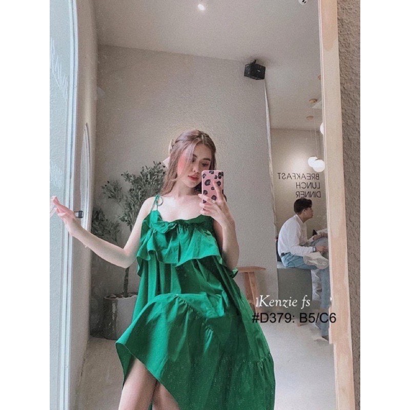 Đầm xoè babydoll bèo, Đầm dây xoè lụa đũi cao cấp | BigBuy360 - bigbuy360.vn