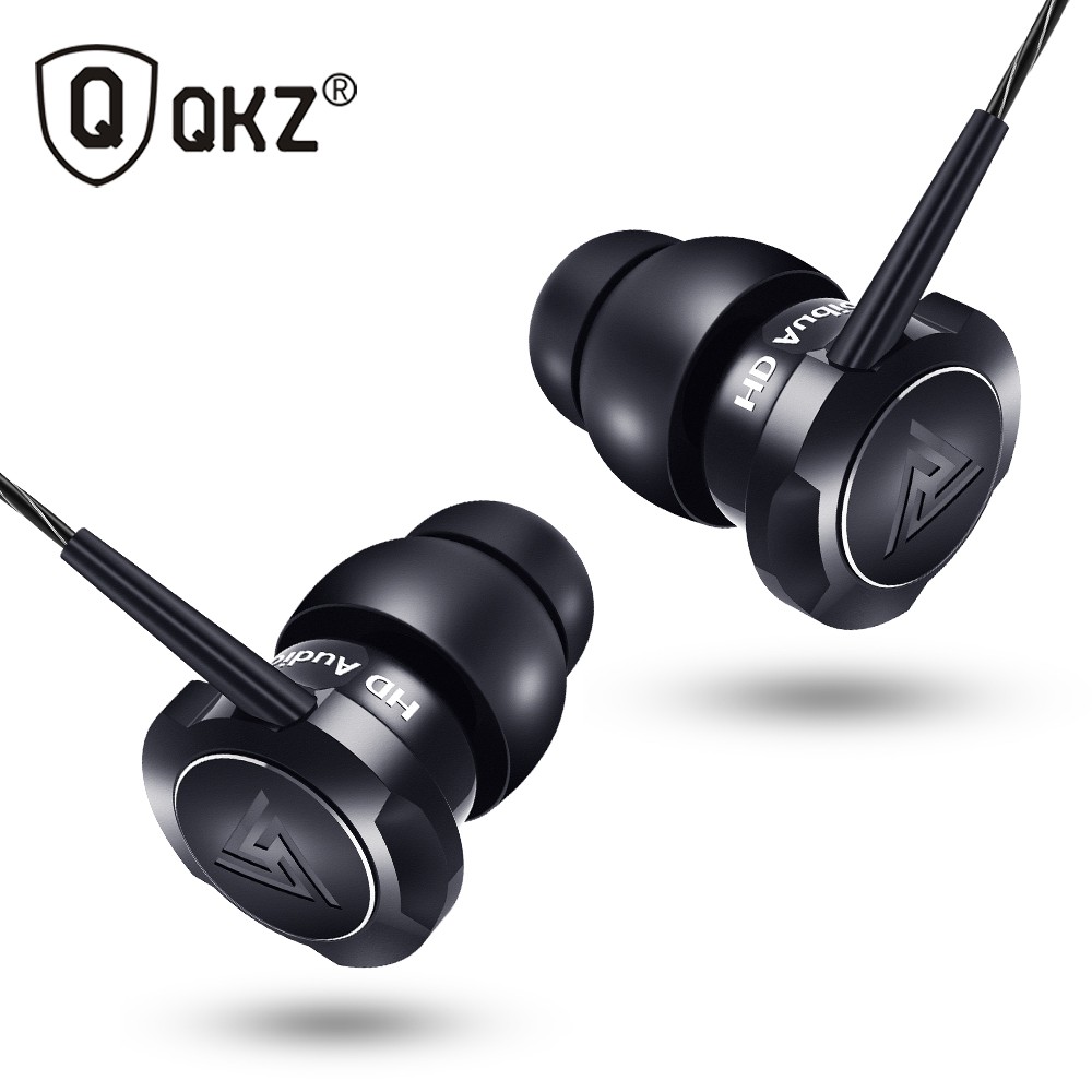 QKZ Original Stereo Earphone With Microphone In Ear Headset Bass Music Earphone For Iphone Xiaomi