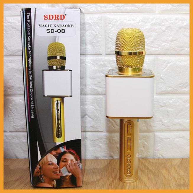 [GOOD JOB] Mic hát karaoke, micro cầm tay SD 08 âm thanh siêu hay, giá rẻ - BH 6T