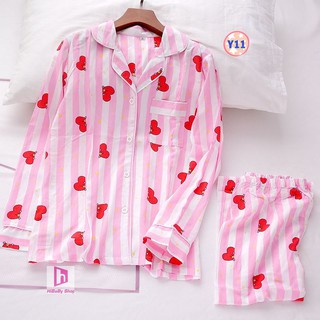 Pijama Lanh Lụa dài tay Y11