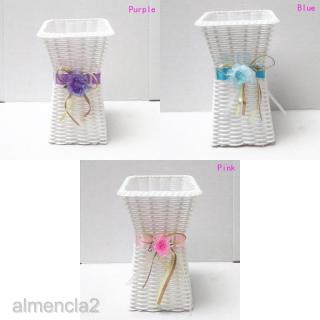 [Almencla2] Giỏ hoa mây 3 màu lụa