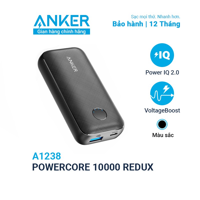 Pin sạc dự phòng ANKER PowerCore Redux 10000mAh - A1238