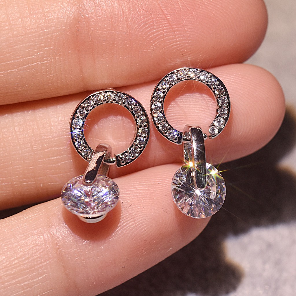 Bông tai nữ mạ bạc 925 phong cách Hàn Quốc xinh xắn