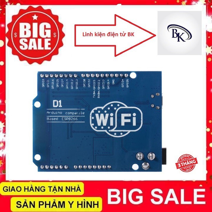 Kít Arduino WiFi ESP8266 WeMos D1