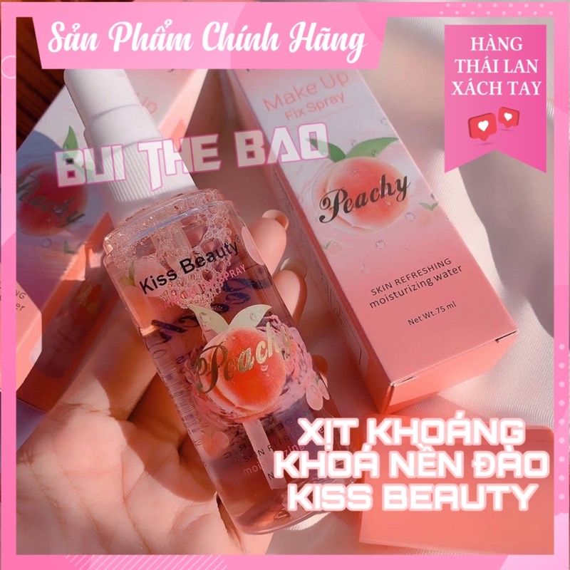 🍑 Xịt Khoáng, Khoá Nền Đào Kiss Beauty 🍑 | BigBuy360 - bigbuy360.vn