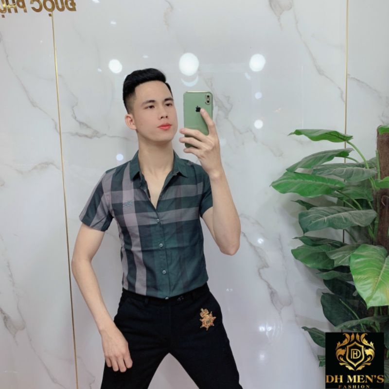 Áo sơ mi nam ngắn tay BBR kẻ nhiều màu caro