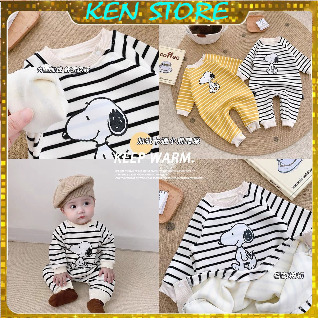 Body Cho Bé - Bộ Liền Thân Hình Cún Chất Nỉ Bông Dày Dặn Từ 4-15kg Ken Store