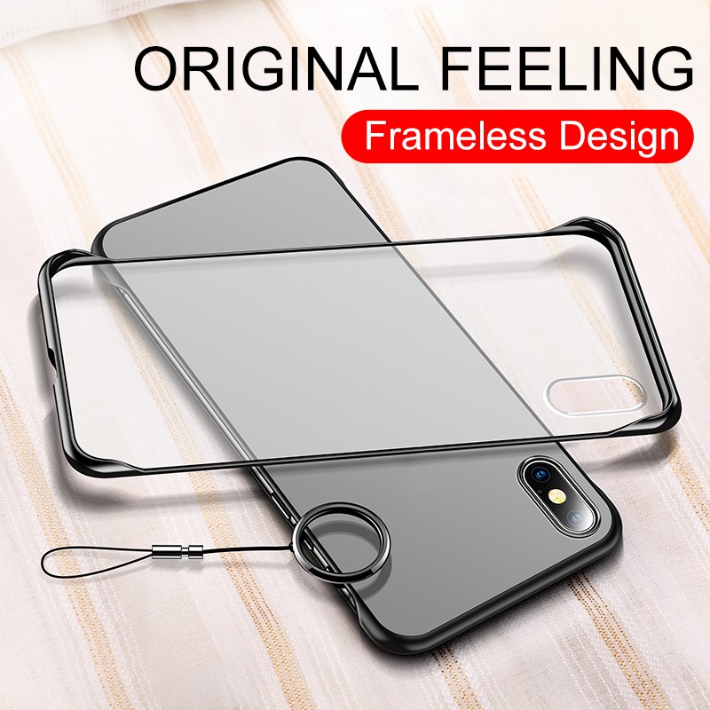 Ốp điện thoại không cạnh viền đơn giản bảo vệ cho iPhone X XS XS Max XR | BigBuy360 - bigbuy360.vn