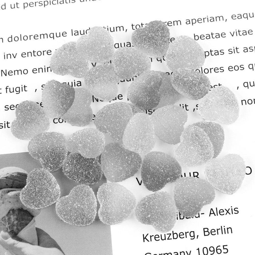 DARON Phụ Kiện Trang Trí Hình Trái Tim Nhiều Màu Sắc Bằng Resin