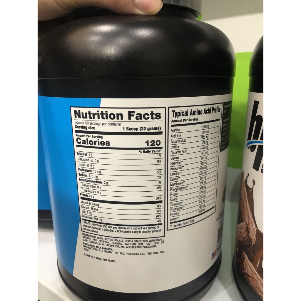ISO HD BPI 5lbs | Whey Isolate Giá Tốt Nhất | Loại bỏ Đường Lactose | Free Bar Protein + Shaker