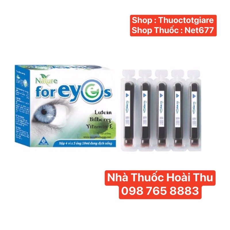 Nature ForEyes dạng ống - Giảm mỏi mắt,mờ mắt, bổ mắt, tăng thị lực
