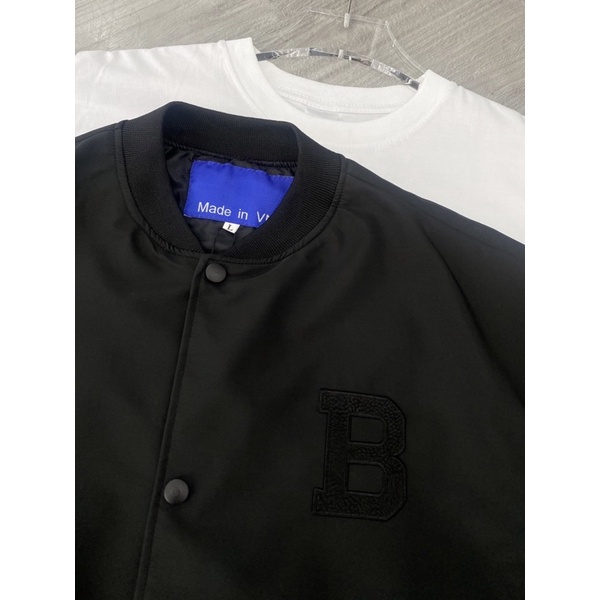 ÁO KHOÁC BOMBER DÙ B CAO CẤP UNISEX NAM NỮ