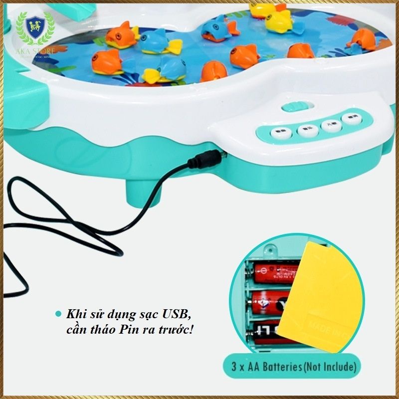 Bộ đồ chơi câu cá cho bé, có tháp trượt kèm phát nhạc vui nhộn, phù hợp cho các bé từ 2-8 tuổi