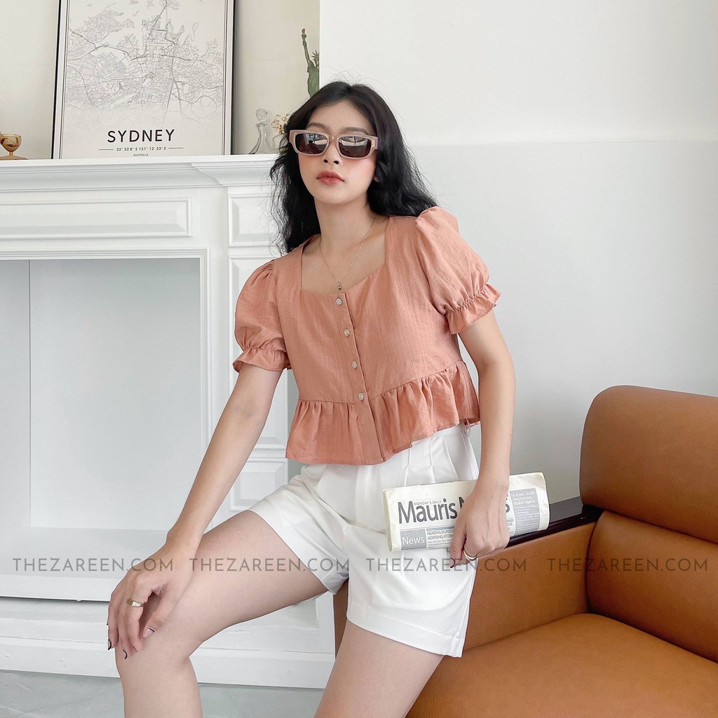 QUẦN SHORT XẾP LY BASIC ZAREEN SHO31 TRẮNG