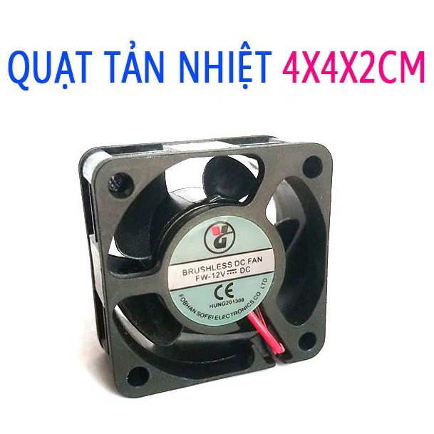 Quạt tản nhiệt 12V 4x4CM, Quạt tản nhiệt