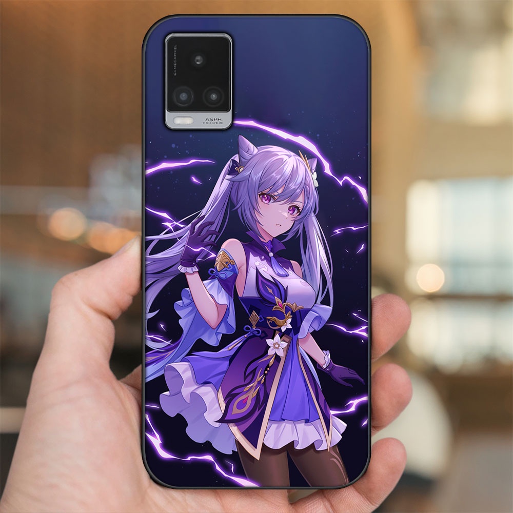 Ốp lưng Vivo V20 viền đen in hình Keqing Genshin Impact