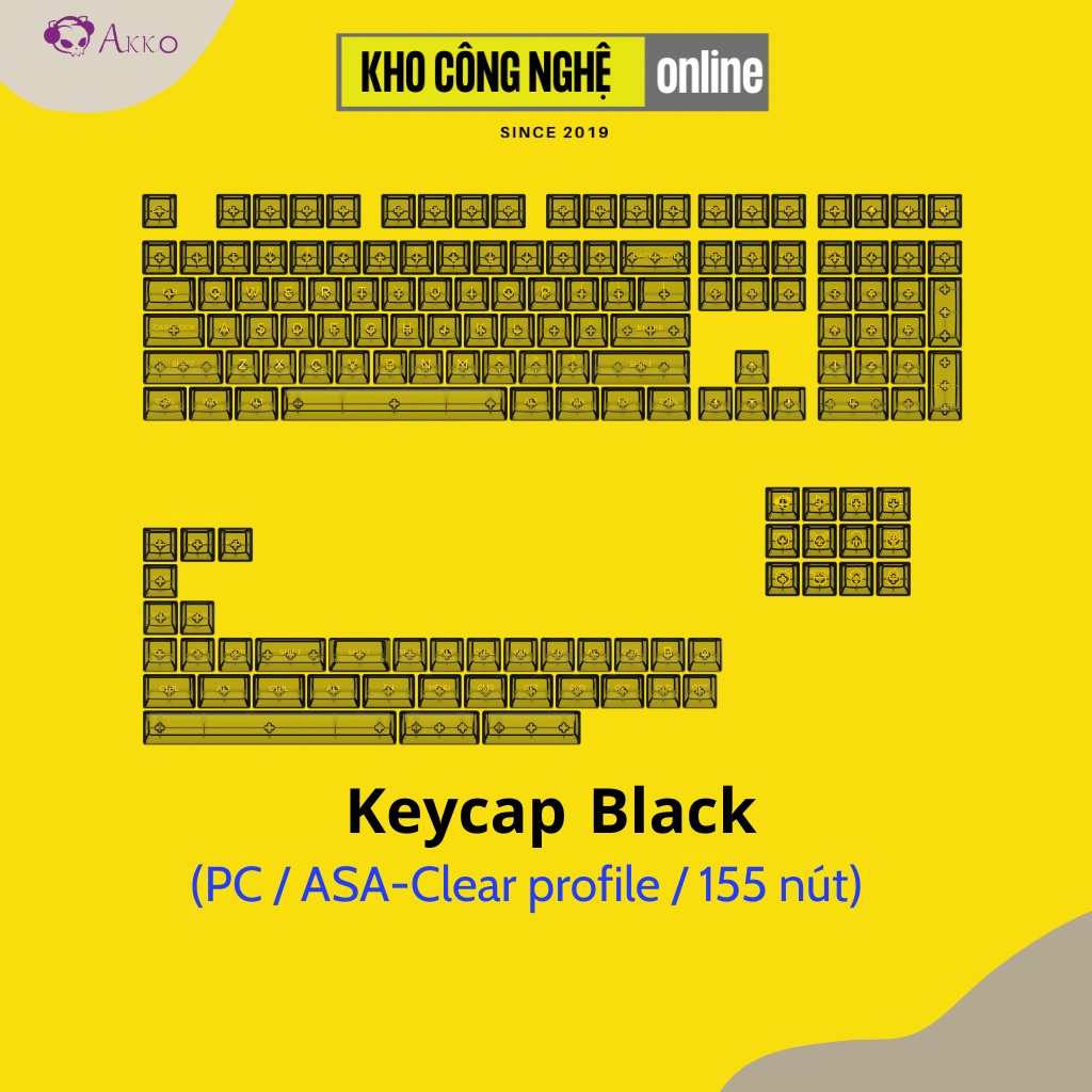 Bộ keycap cho bàn phím cơ AKKO Black
