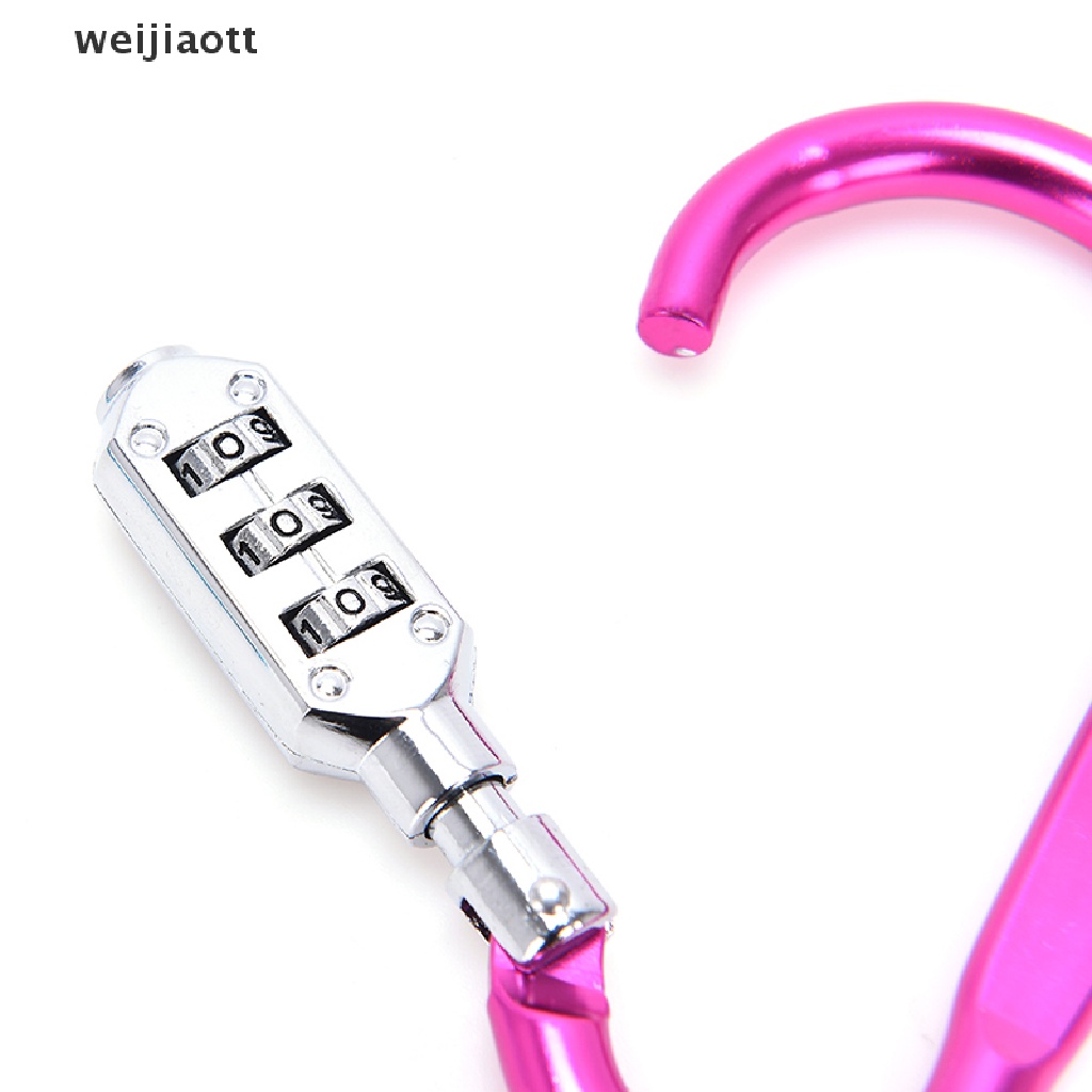 weijiaott Anti Theft Bicycle Motorcycle Helmet Lock Coded Lock Carabiner Password Lock WT
