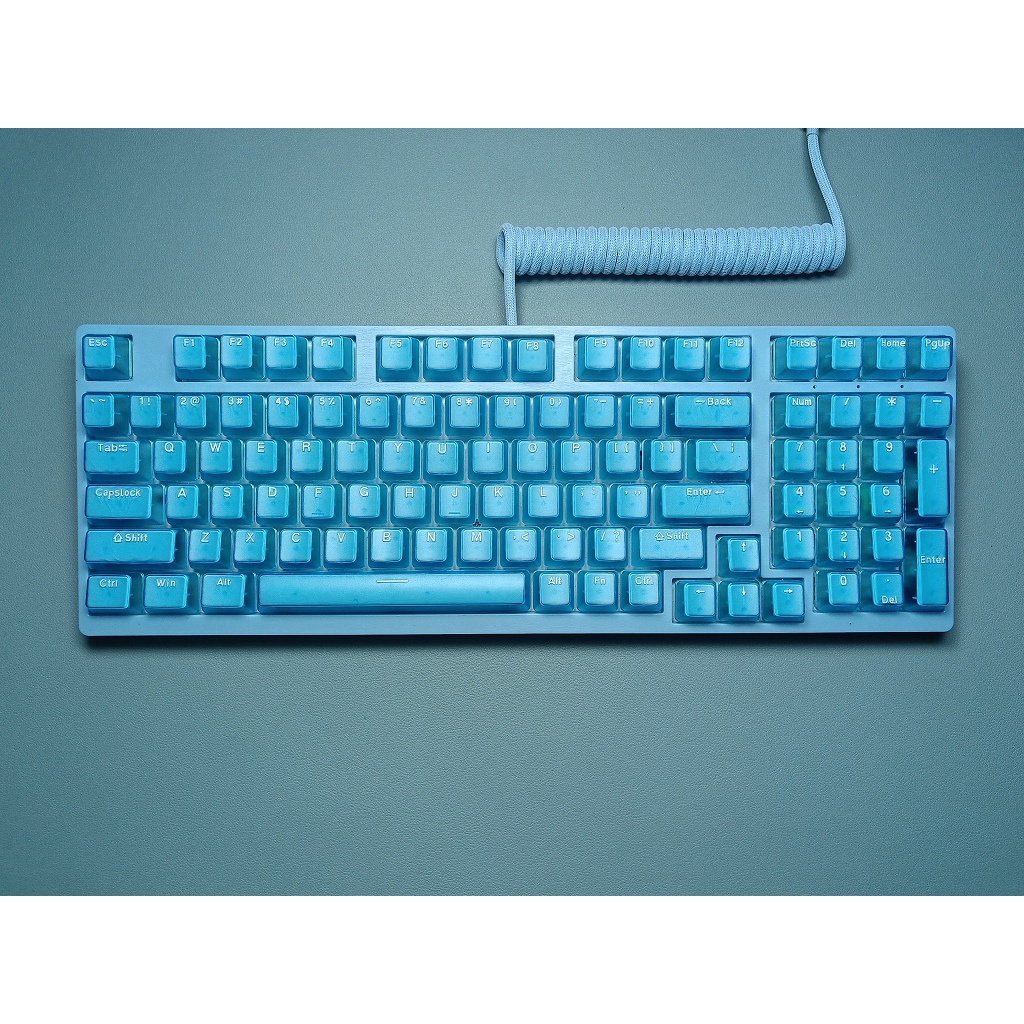 Keycap trong suốt Chiều cao OEM 132 phím Chất liệu ABS truyền sáng phù hợp với 64/68/75/84/87/96/98/104