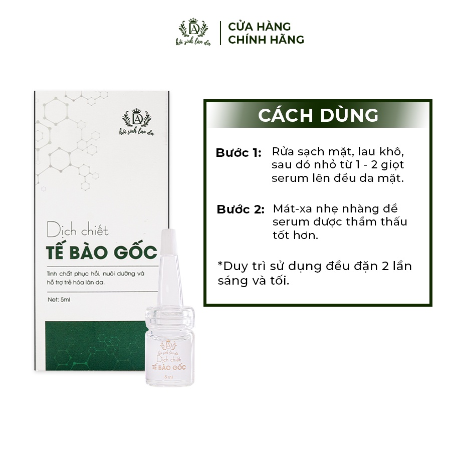 [Mã BMTTC60 giảm đến 60K đơn 50K] Tế bào gốc Dr. Ánh giúp dưỡng da, giảm thâm, dưỡng ẩm cho da (5ml) - combo 3 lọ