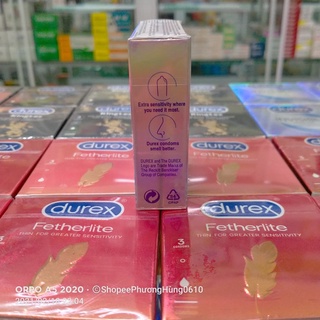 COMBO 5 Hộp 3 chiếc bao cao su Durex invisible( cực siêu mỏng)