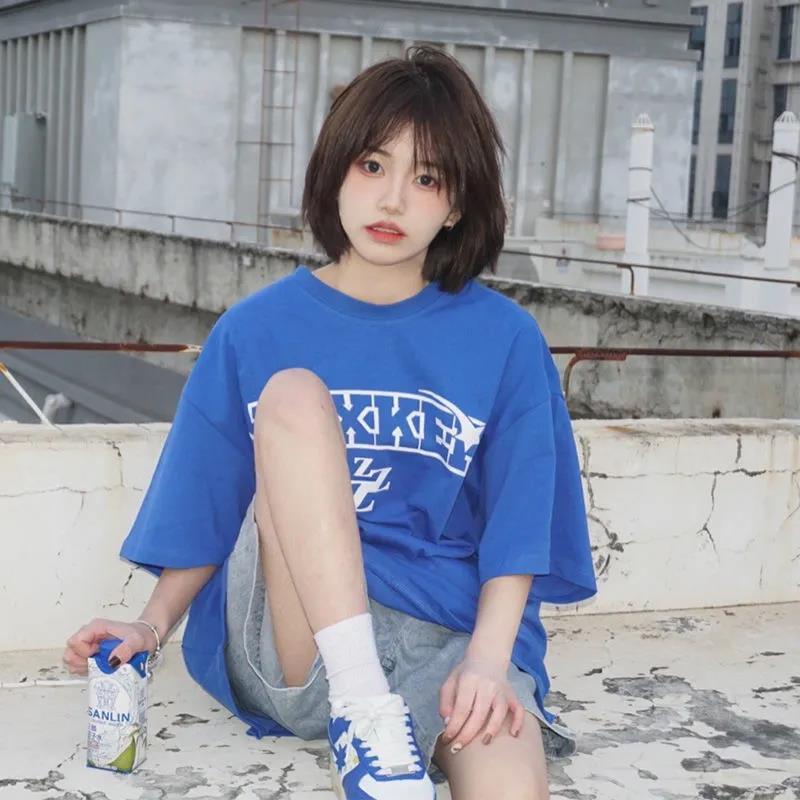 NRVP Áo Thun 100% Cotton Dáng Rộng Thời Trang Hàn Quốc Cho Nữ