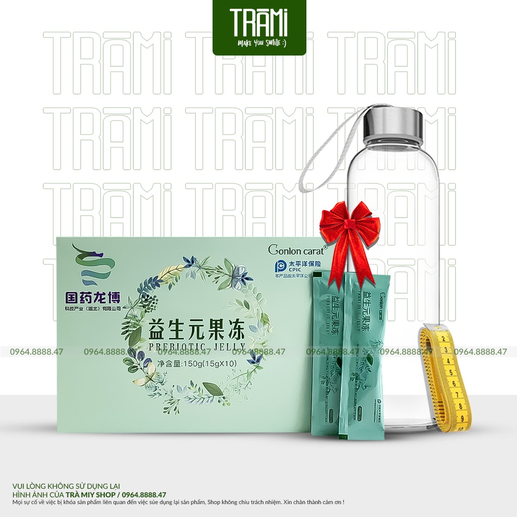 [CHÍNH HÃNG + QUÀ TẶNG] Thạch Giảm Cân Slimming Prebiotic Jelly Hộp 10 Gói.